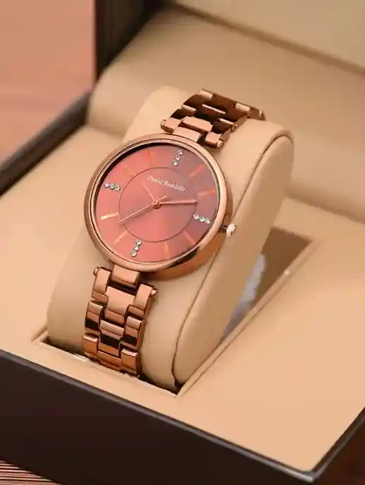 Daniel Radcliffe Round Rose Gold Analog Watch  - For Women DB Brown DJ Women